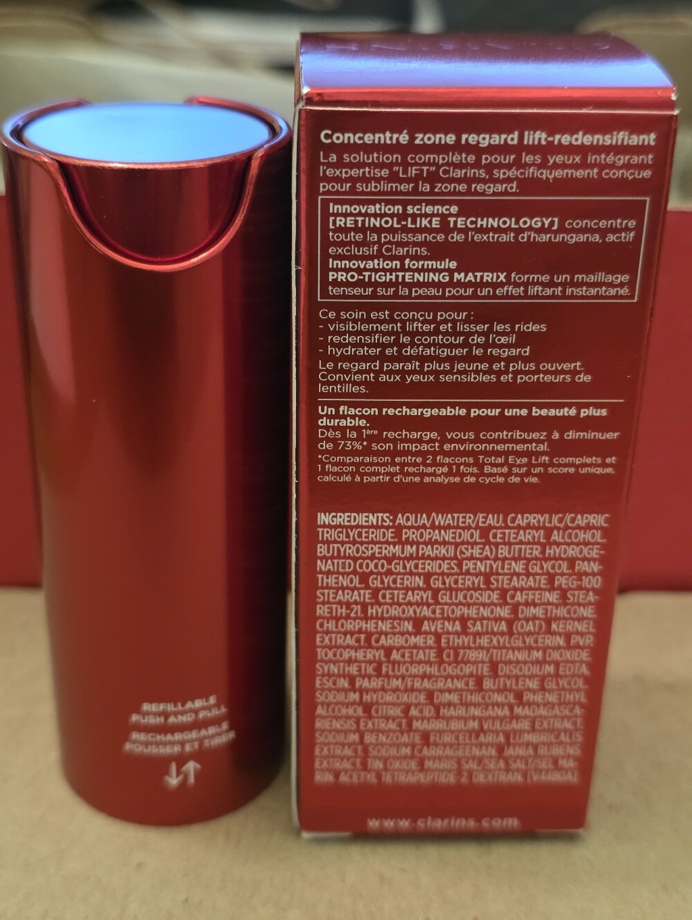 Clarins Total Eye Lift Eye Cream Sz REFILL 0.5 Oz. BNIB - Picture 5 of 5